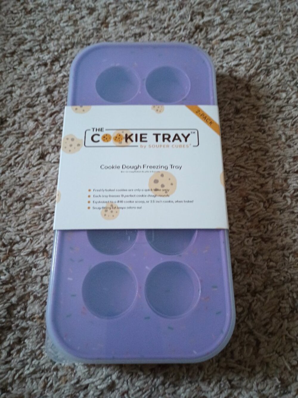NEW 2 cookie dough freezing trays